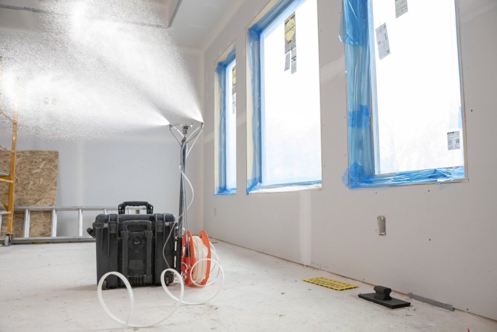 Aerobarrier sealing inside the house